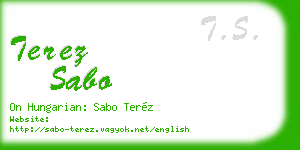 terez sabo business card